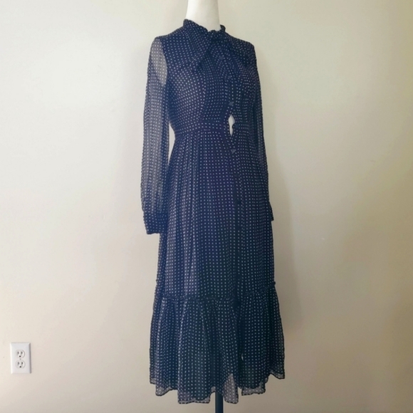 kate spade Dresses & Skirts - Kate Spade Silk Polka Dot Midi Dress